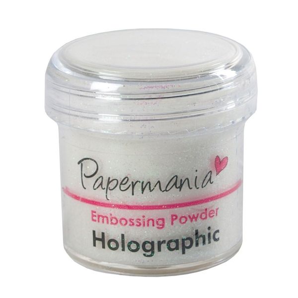 Papermania Docrafts 1 oz Embossing Powder, Holographic, White