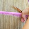 5pc Hairdressing Comb Set, Hair Cutting Comb For Hairdressers, Strong and Sturdy Hair Cutting Tool, Hair Comb In Pink, Purple, Green, White and Black. 22cm Length