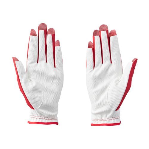Cox Sportif Golf QQCXJD01 Women's Golf Gloves, Nail Free, Both Hands, Grip, Sun Protection, Golf Gloves, RD00 (Red)