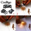 12pcs Pack Mix Colors 5/8" Compass Flint Scraper Fire Starter Whistle Buckle Plastic Paracord Bracelet Outdoor Camping Emergency Survival Travel Kits #FLC158-FWC(Mix-s)