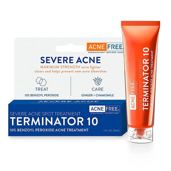 Clear Skin Solution: Maximum Strength Terminator 10 Acne Spot Treatment - 1 Oz