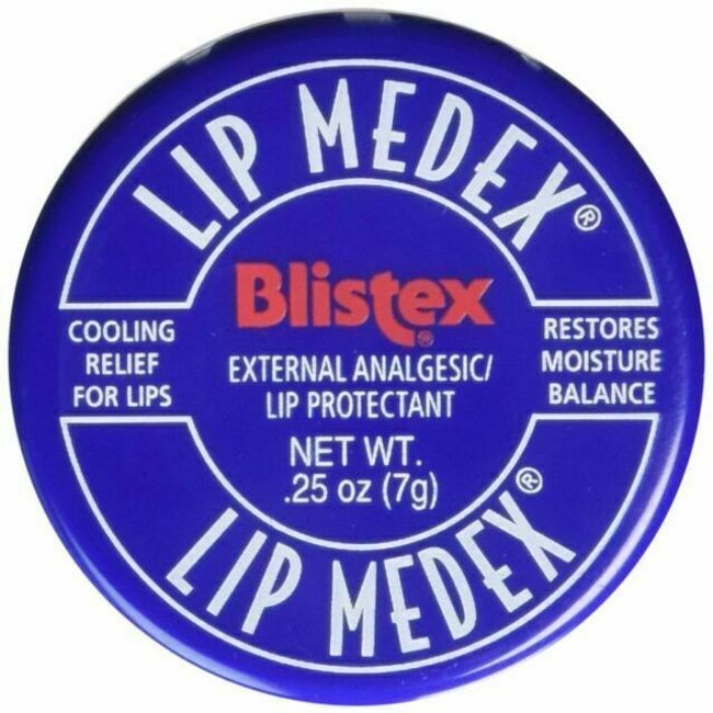 Blistex Lip Medex Cooling Relief for Sore Lips & Moisture 0.25 oz Each -12 Jars