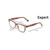 Calabria PRIVE Expert Rectangular Reading Glasses +7.00 Blush Pink Brown Crystal