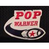 pop warner patch Popwarner patch sew on iron on  3.25" wide Pop Warner patch