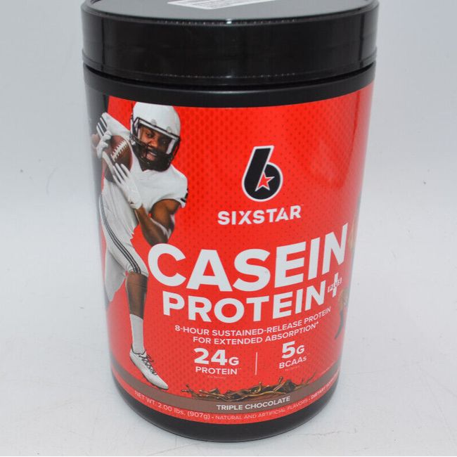 Six Star Casein  Protein Powder + plus triple chocolate 2 pounds exp . May 2026