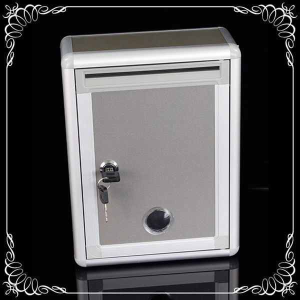 Keyed Mailbox, Letter Box, Mailbox, Post, Aluminum Anti-Theft (Small, Round Window)