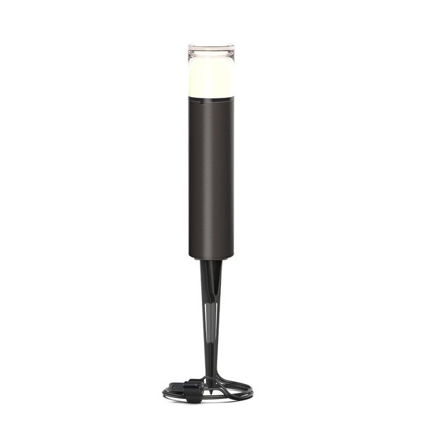 GOODSMANN Low Voltage Pathway Lighting 2W LED Bollard Landscape Lights 2700K Warm White Wired Path Light 100 Lumens Metal Outdoor Brown Finish Walkway Driveway Light with Stake Cable Connector