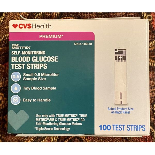 CVS Health True Metrix Self Monitoring Blood Glucose Test Strips (100 Count)