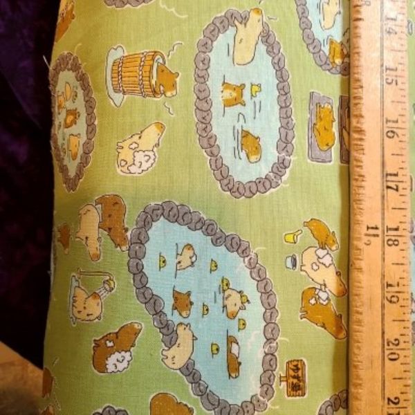 Cosmo Tiny Animals Guinea Pigs Playing on Green 22901 3C