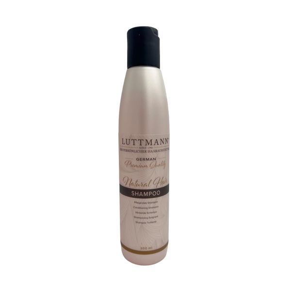 LUTTMANN® Natural Hair Shampoo 200 ml - Perücken Haarersatz Zweithaar Shampoo – Intensive Reinigung für sämtliche Echthaarperücken, Haarteile sowie für Extensions und Haarverlängerungen