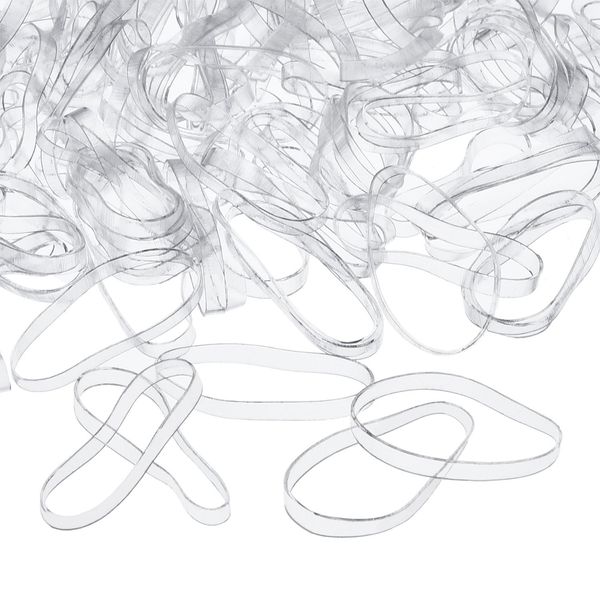 3 mm Elastici per Capelli Trasparente Fermacoda, 500 Pezzi