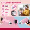 WORKPRO 18PC Electric Cordless Screwdriver Kit Home Tool Household Pink Tool Set