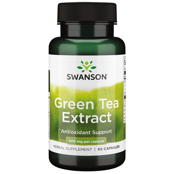 Swanson Green Tea Extract 500 Milligrams 60 Capsules