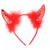Red Sequin Devil Horns Alice Headband