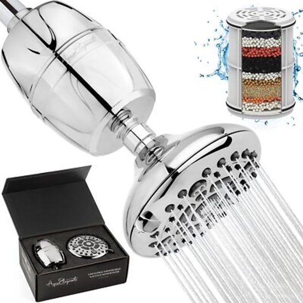 High Pressure Shower Head & Filter (Aqua Elegante) - Chrome - 1.8 GPM