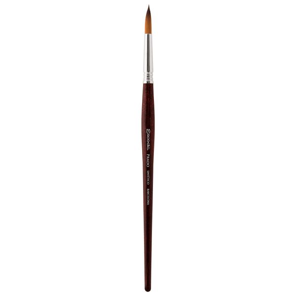 Speedball Art Products Escoda Prado Series Artist Watercolor & Acrylic Short Handle Round Paint Brush, Size 10, Synthetic Sable