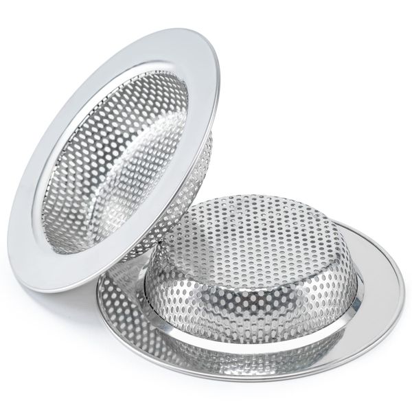 Honmein 2 Pcs Sink Strainer for Most Kitchen Sink Drain Basket, Upgraded Double-Layer Safe Design Kitchen Sink Strainer (4.5 Inch)