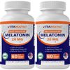 Vitamatic Melatonin 20mg 60 Fast Dissolve Tablets, Natural Berry Flavor - 2 Pack