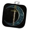 8x8 Potholder - A Celtic Moon with a Fantasy Sword. Creative Studios – Celtic Knot