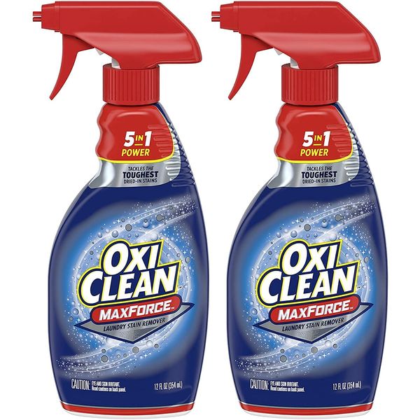 OxiClean Max Force 5 in 1 Power Laundry Stain Remover Spray, 12 oz - 2 PK