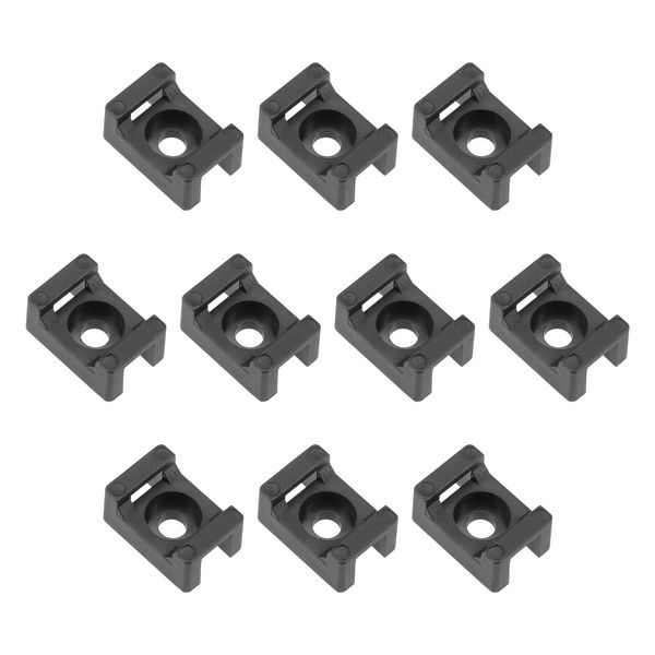 Rebower Cable Band Base Saddle Clip Manager [Keep Wire Clean] - Nylon / 3.5mm / Black / 50pcs