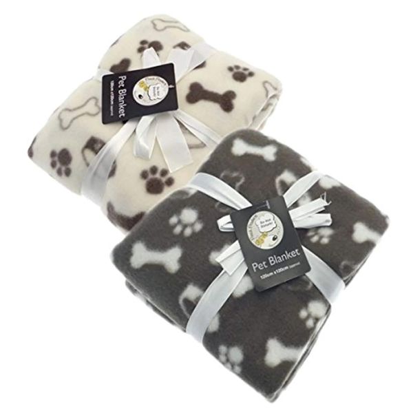 New Dog Bone, Paw Print Design Pet Blankets