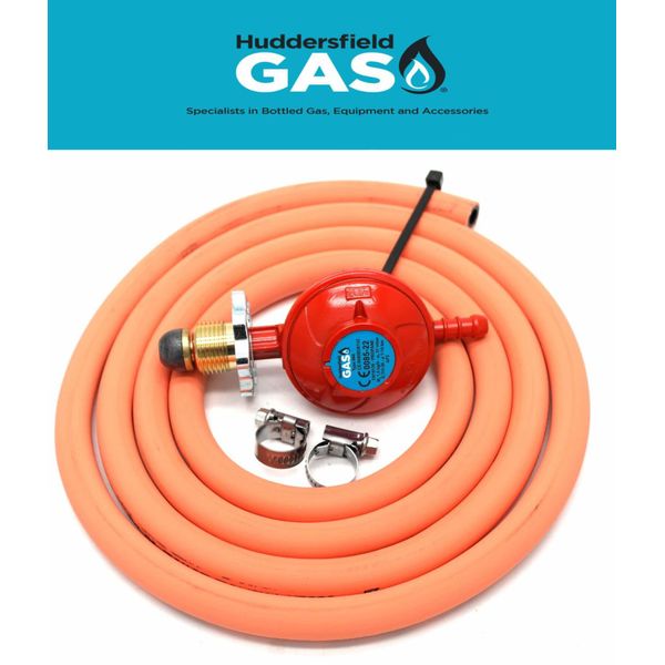 HG Hand Wheel Propane Regulator 2m Hose Kit Fits Red Calor Gas & Flogas Cylinder