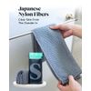 SUTERA - Exfoliating Shower Towel, Premium Japanese Scrub Wash Cloth, Deep Cleanse for Body Face, Microabrasion Duo Fibers Durable Quick Drying, Asian Spa Skin Care Bath Washclose, Extra Long Design