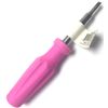 6-in-1 Flathead & Phillips Reversible Screwdriver PH1 PH2 Slotted 3/16" 1/4" PNK