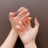 24pcs Nail Brides Nail Tips Luxury Nails Medium Length Fake Nails Wedding Coming-of-Age Ceremony Colorful Nail
