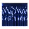 Packaged 1-Ply Blue Metallic Fringe Drape