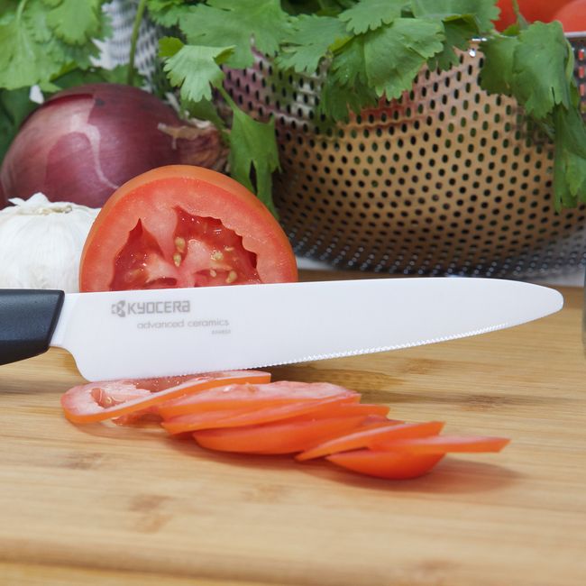 Revolution Ceramic 5 Micro Serrated Tomato Knife - White