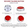 Cover 30 Seconds Answer Buzzers Recordable Talking Button Easy Button Record Button Toy Gift Answer Buzzers (RED+Silver)