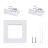 LEENUE RJ45 Socket Cat6, Double Socket RJ45 Network Wall Plate 2 Port with Keystone Jack, 2 Pack White