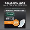 Depend Shield Incontinence Pads for Men Bladder Control Pads, Light, 58 Count