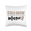 Cold Brew Magic Cold Brew Coffee Quote Iced Coffee Latte Throw Pillow