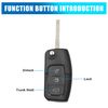 sourcing map Car Replacement Remote Key Fob Shell Case 3 Key Buttons for Fiesta