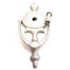 Ancient Treasures Rustic Satin Chrome Door Knocker with Privacy Viewer H504SAT