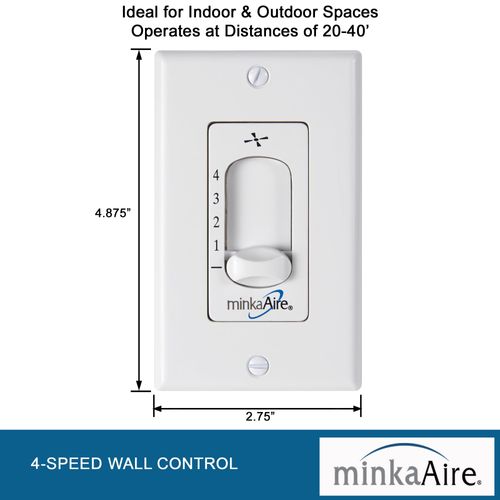Minka-Aire WC105-WH, 4-Speed Fan Wall Control