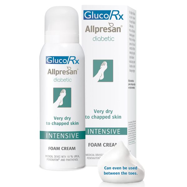 Glucorx Allpresan Diabetic Foot Foam Cream, Intensive