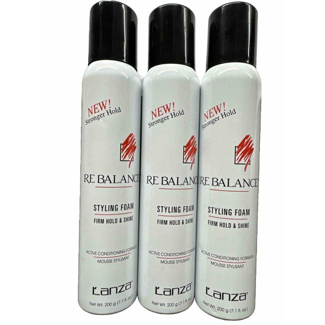 Lanza Re-Balance Styling Foam Firm Hold & Shine 7.1oz ( 3 PACK )