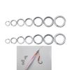 VGEBY Split Rings Stainless Steel Fishing Tackle Bait Double Circle Split Ring Connector 50/100 Pieces (10# 50pcs)