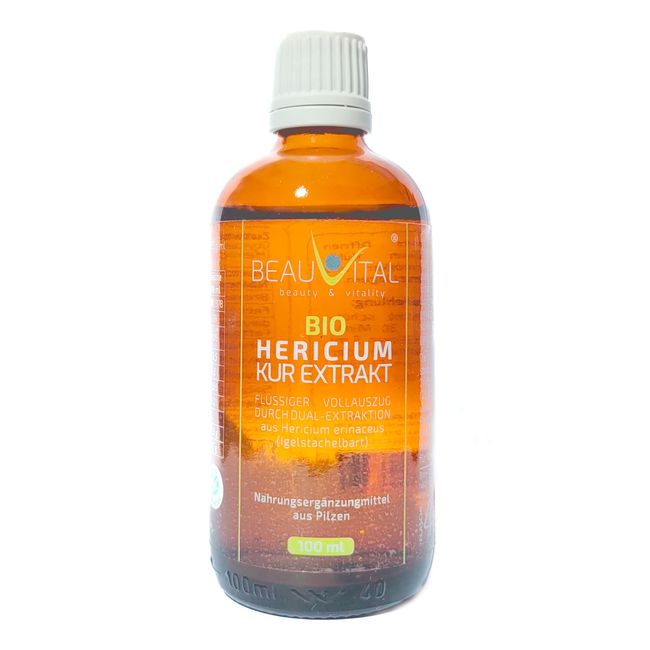 Bio Hericium Extrakt flüssig | Flüssigextrakt Lion´s mane/Igelstachelbart durch Dualextraktion in Glyzerin, 100ml