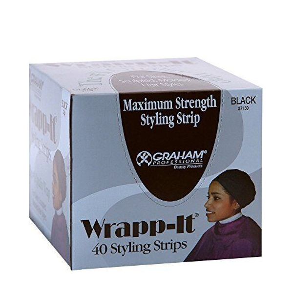 Wrapp-it Styling Strips for Natural Hair Wrap and Molded 40 Count (Pack of 1)