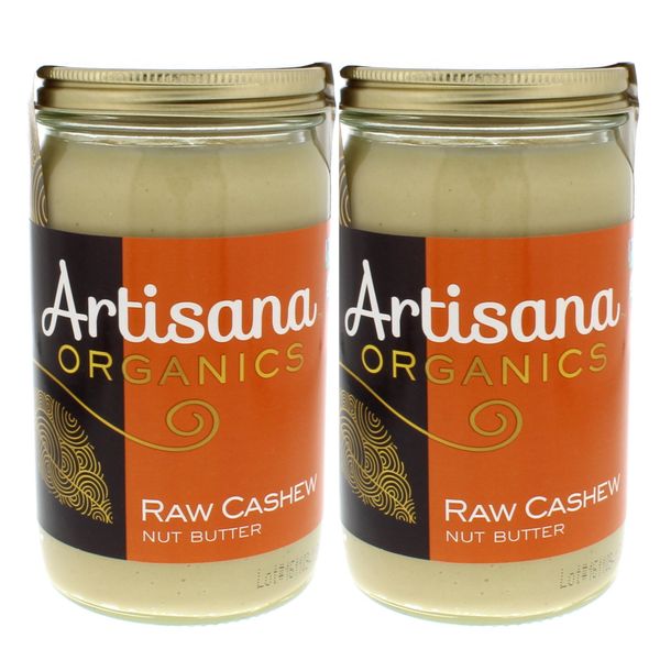 Artisana Organics Raw Cashew Butter (2 Pack) - No Sugar Added, Vegan and Paleo Friendly, Non GMO, 14oz Jar (2 Pack)