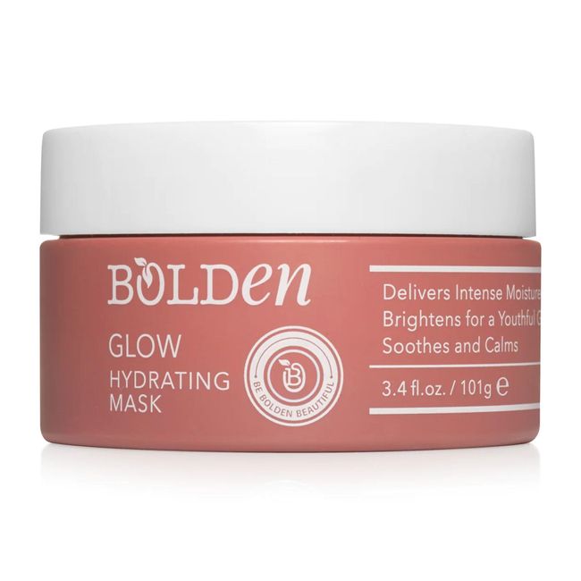 BOLDEN GLOW Hydrating Mask | Deep Moisturizing Facial Mask for Dry Skin | Gently Hydrating Hyaluronic Acid Moisturizer | Non-Comedogenic | 3.4 Fl Oz