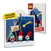 Chopping Board Elves Merry Christmas Blue