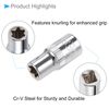 CoCud External Torx Socket Set, 1/4" Drive E4 - E8 Socket, Cr-V Steel Torque Socket - (Applications: for DIY Handcrafting), 5-Pieces