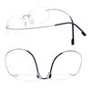 JoXiGo 2Pack Rimless Reading Glasses Super Lightweight Flexible Frame + Glasses Strap,Grey+Silver+3.0