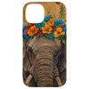 iPhone 14 Elephant with Elephant Ear Flowers Case